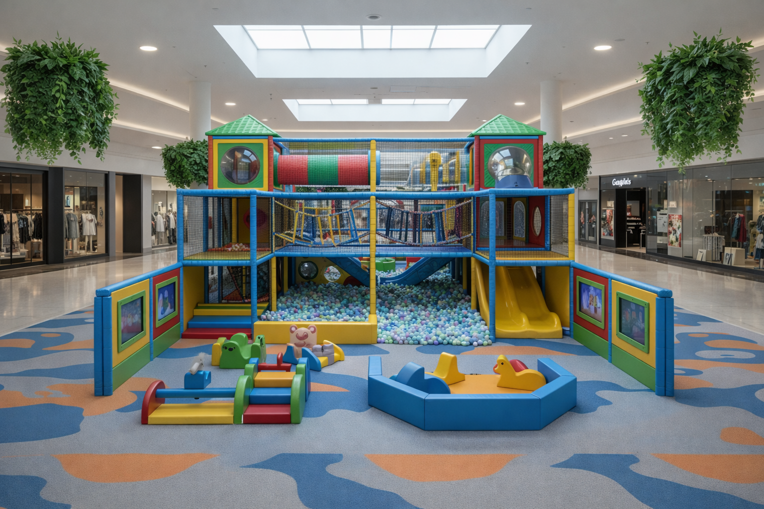 Indoor entertainment and activity area installation