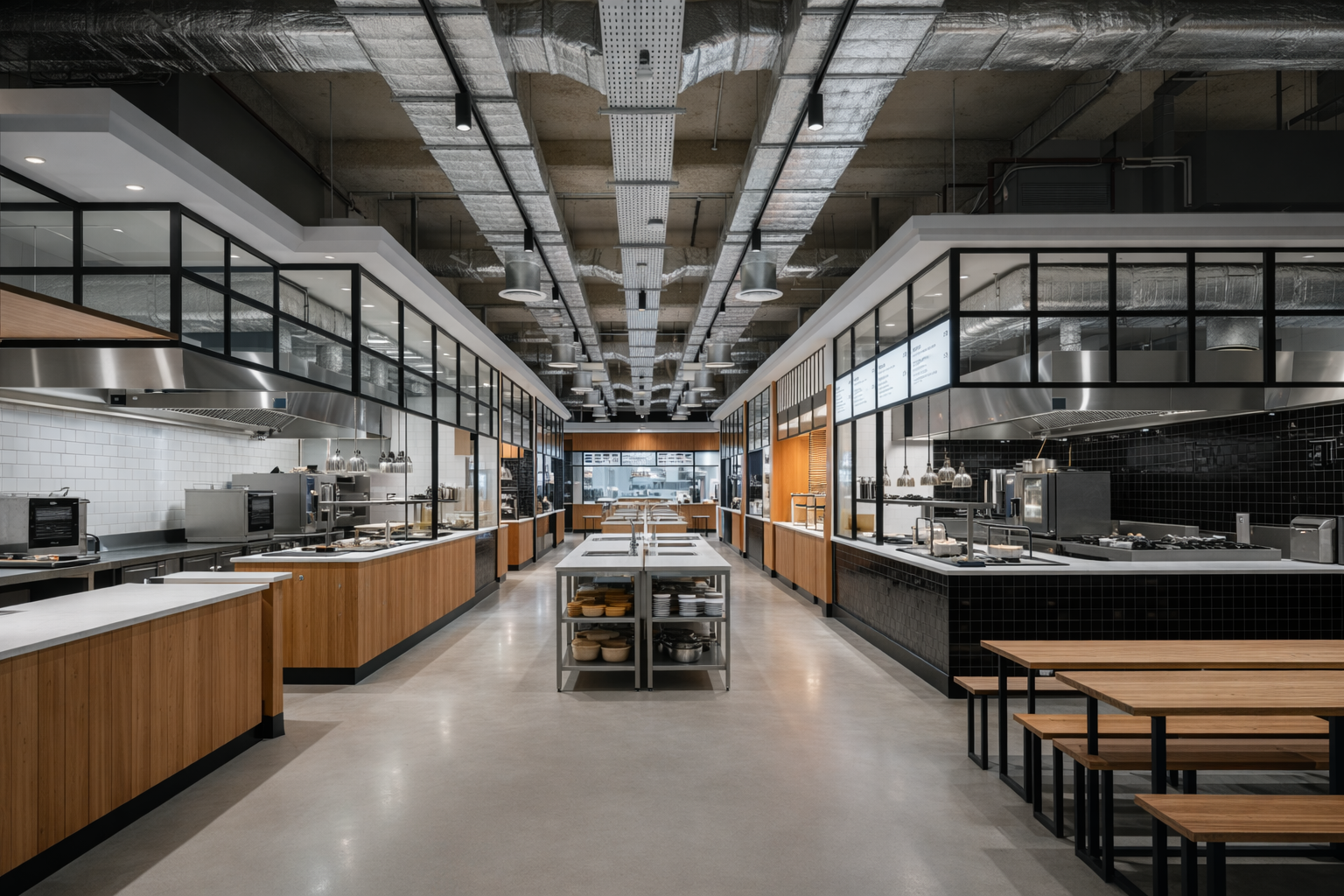 Commercial kiosk kitchen project designed for fast service