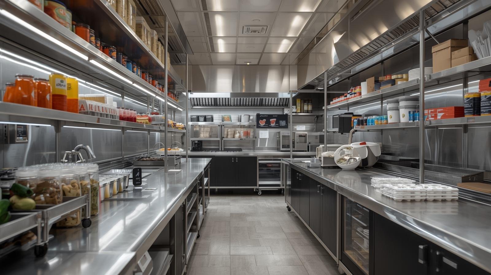 Commercial kiosk kitchen project designed for fast service