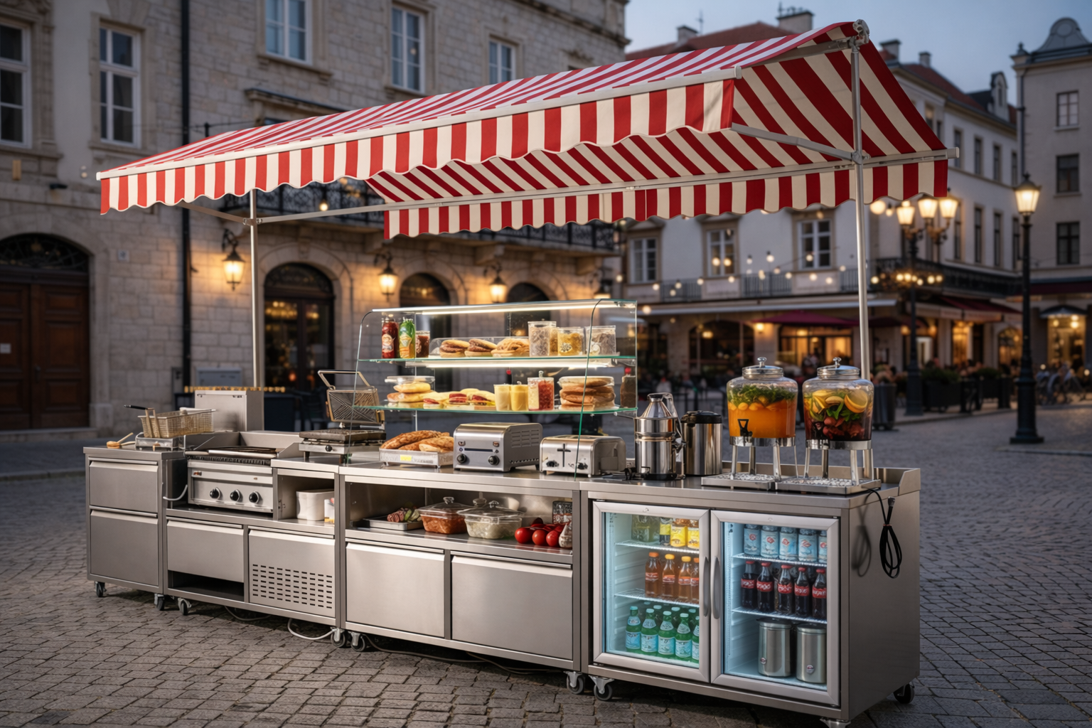 Modular food hall kitchen project for multiple vendors