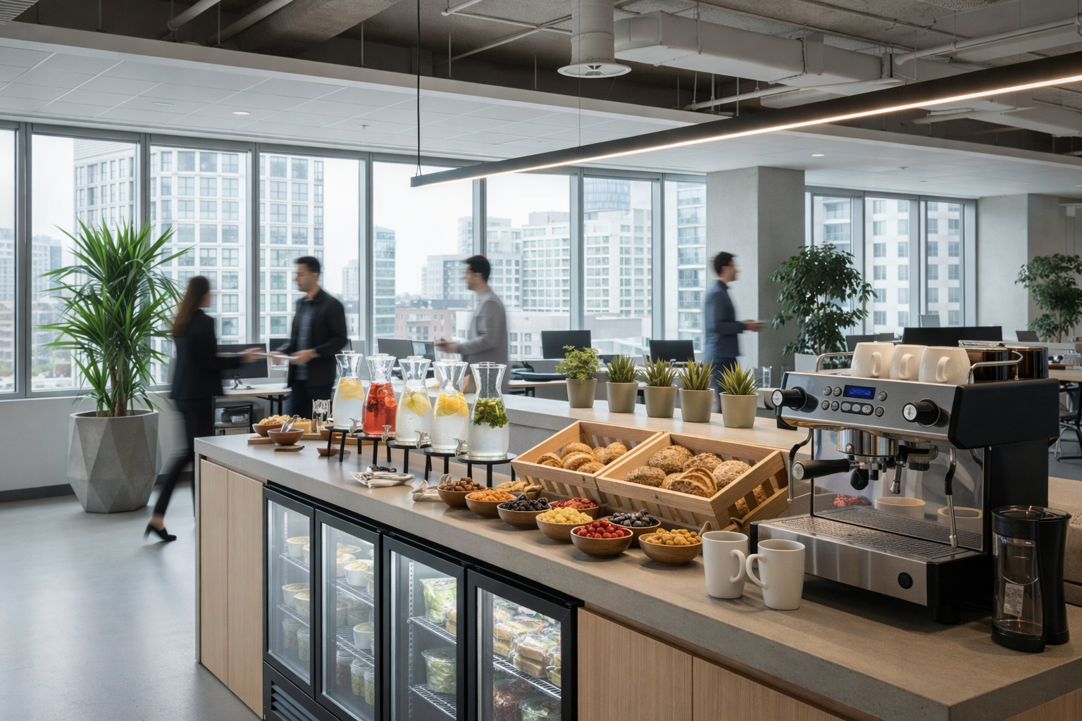 Commercial kitchen project for office and workplace catering