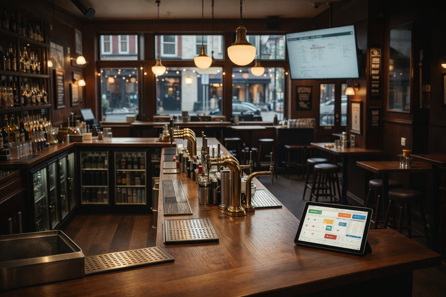 Completed catering project for pub and bar environments